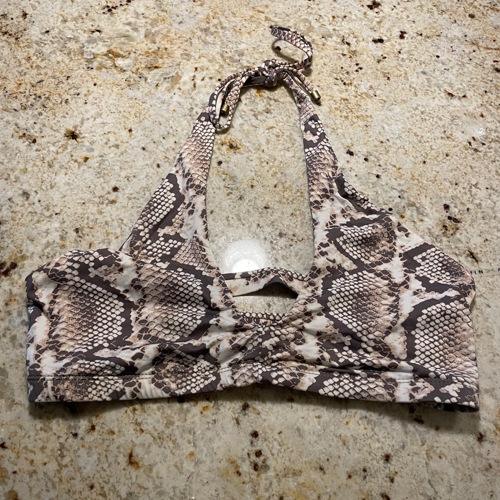 Vitamin A snakeskin bikini top
